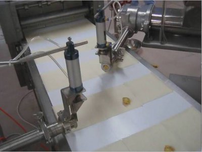 手工水餃定量打餡機(jī)配雙層輸送帶